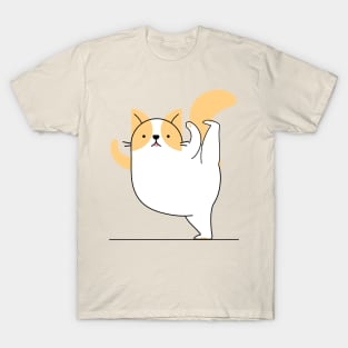 Cat Yoga Raised Leg T-Shirt